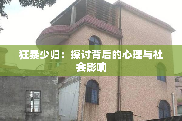 狂暴少归：探讨背后的心理与社会影响