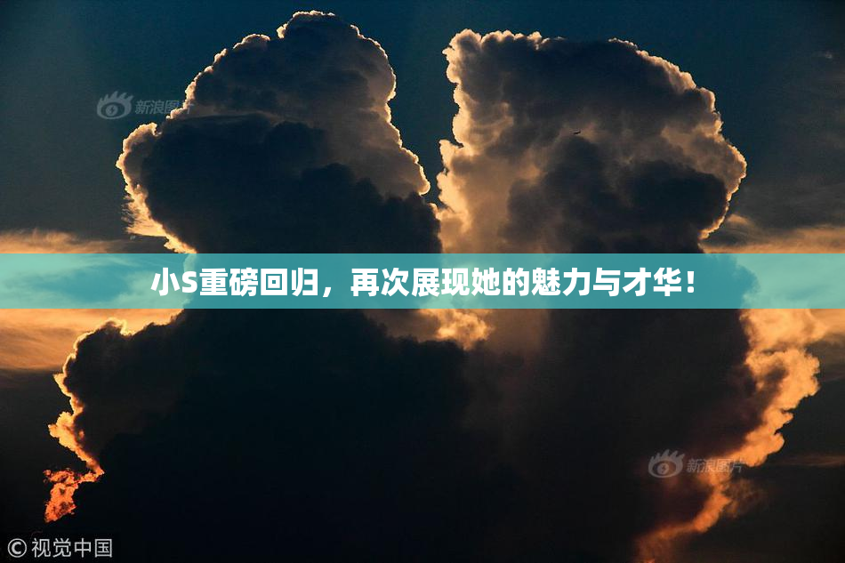 小S重磅回归，再次展现她的魅力与才华！