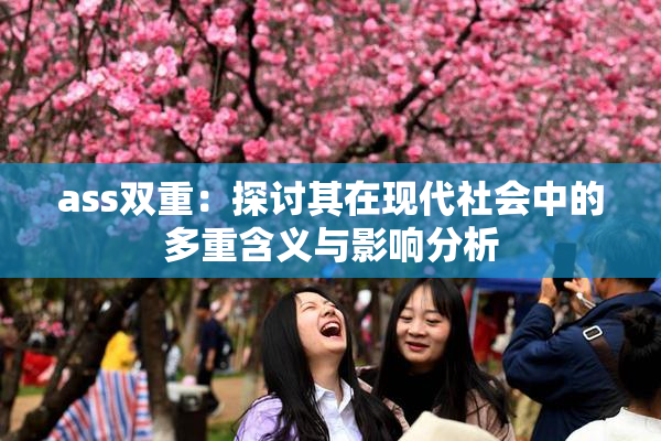 ass双重：探讨其在现代社会中的多重含义与影响分析