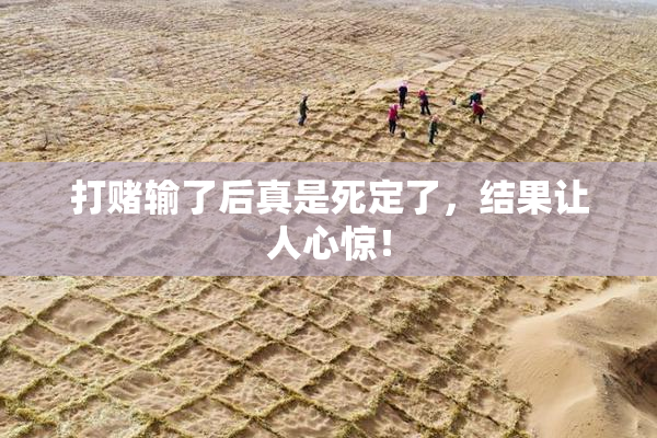 打赌输了后真是死定了，结果让人心惊！