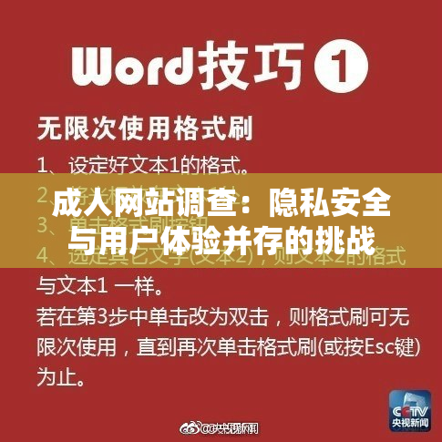 成人网站调查：隐私安全与用户体验并存的挑战