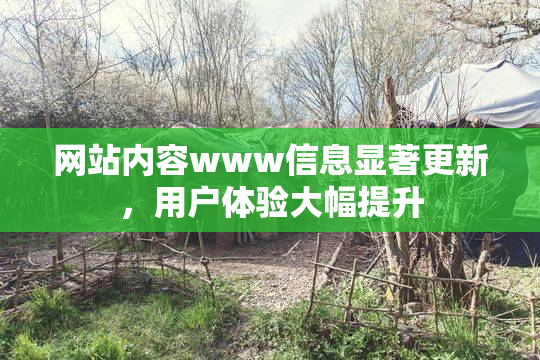 网站内容www信息显著更新，用户体验大幅提升
