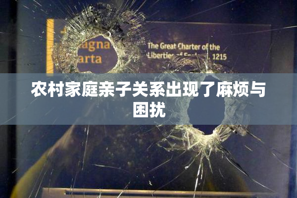 农村家庭亲子关系出现了麻烦与困扰