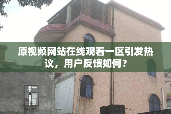 原视频网站在线观看一区引发热议，用户反馈如何？