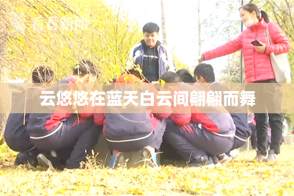 云悠悠在蓝天白云间翩翩而舞