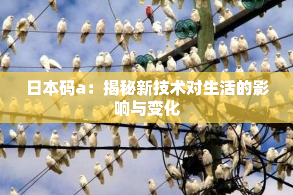 日本码a：揭秘新技术对生活的影响与变化