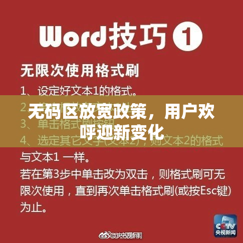 无码区放宽政策，用户欢呼迎新变化