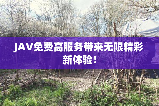 JAV免费高服务带来无限精彩新体验！