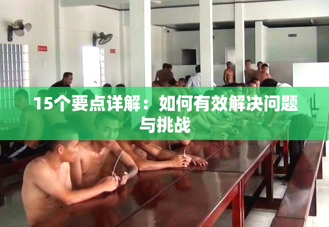 15个要点详解：如何有效解决问题与挑战