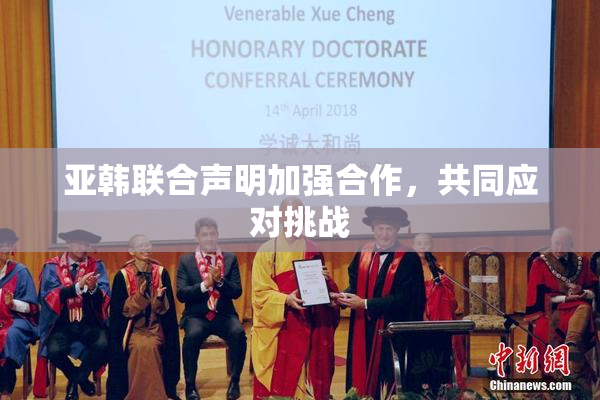 亚韩联合声明加强合作，共同应对挑战