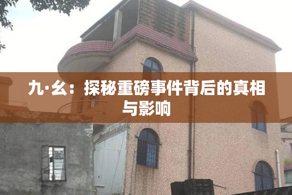 九·幺：探秘重磅事件背后的真相与影响
