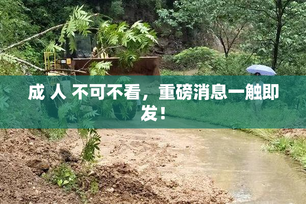 成 人 不可不看，重磅消息一触即发！