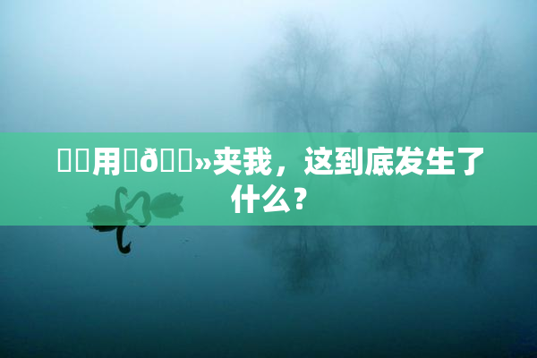 妺妺用‌🐻夹我，这到底发生了什么？
