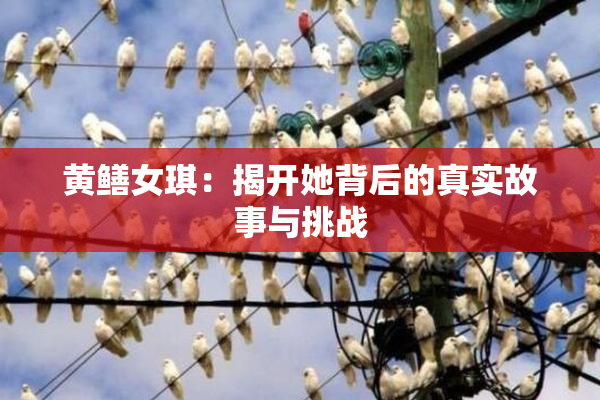 黄鳝女琪：揭开她背后的真实故事与挑战