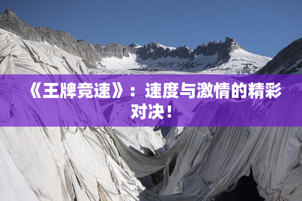《王牌竞速》：速度与激情的精彩对决！