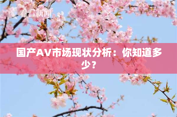 国产AV市场现状分析：你知道多少？