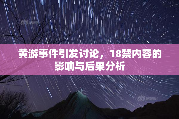 黄游事件引发讨论，18禁内容的影响与后果分析