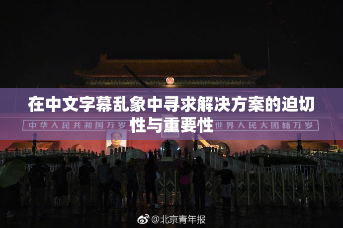 在中文字幕乱象中寻求解决方案的迫切性与重要性