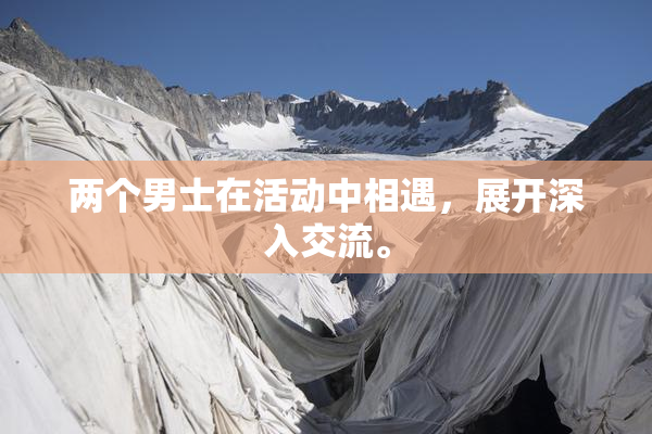 两个男士在活动中相遇，展开深入交流。