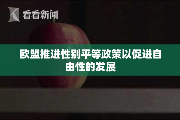 欧盟推进性别平等政策以促进自由性的发展