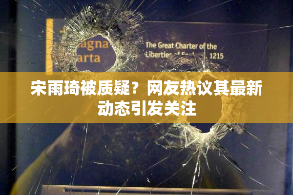 宋雨琦被质疑？网友热议其最新动态引发关注