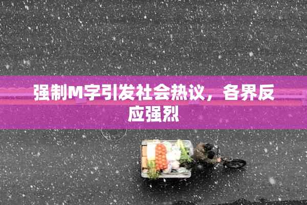 强制M字引发社会热议，各界反应强烈