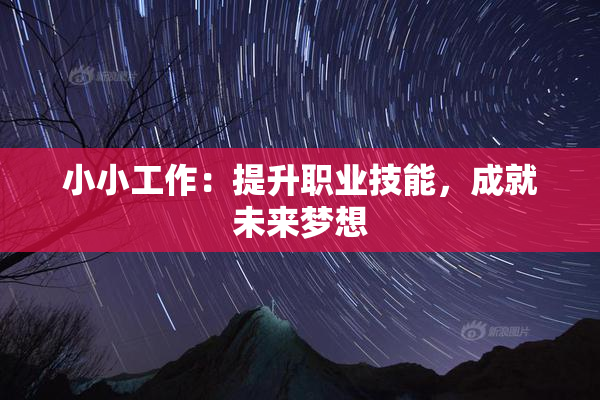 小小工作：提升职业技能，成就未来梦想