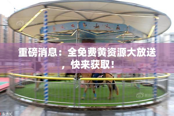 重磅消息：全免费黄资源大放送，快来获取！