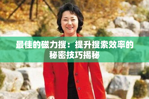 最佳的磁力搜：提升搜索效率的秘密技巧揭秘