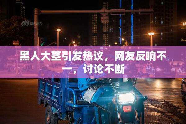 黑人大茎引发热议，网友反响不一，讨论不断