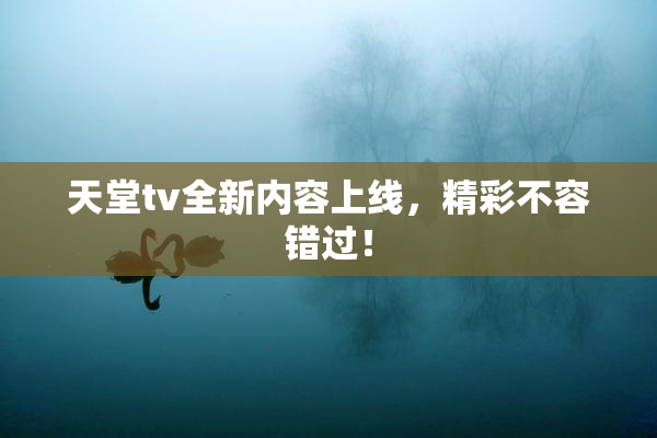 天堂tv全新内容上线，精彩不容错过！