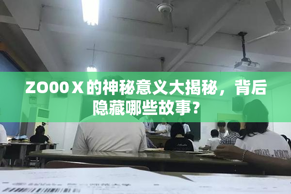 ZO00Ⅹ的神秘意义大揭秘，背后隐藏哪些故事？