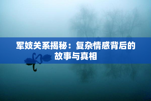 军妓关系揭秘：复杂情感背后的故事与真相