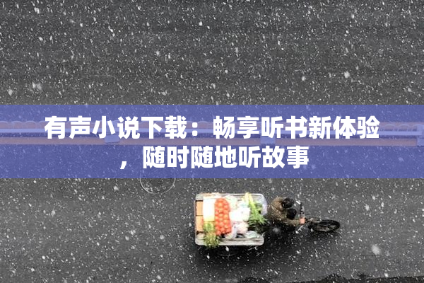有声小说下载：畅享听书新体验，随时随地听故事