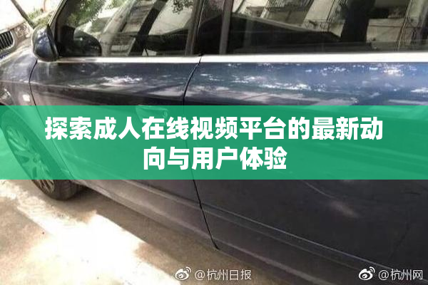 探索成人在线视频平台的最新动向与用户体验