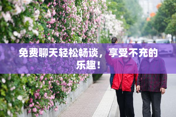 免费聊天轻松畅谈，享受不充的乐趣！