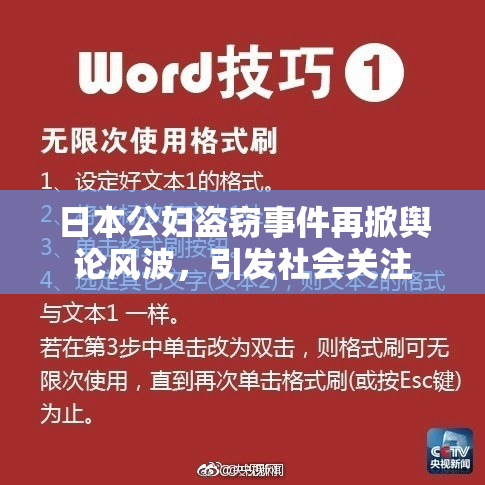 日本公妇盗窃事件再掀舆论风波，引发社会关注