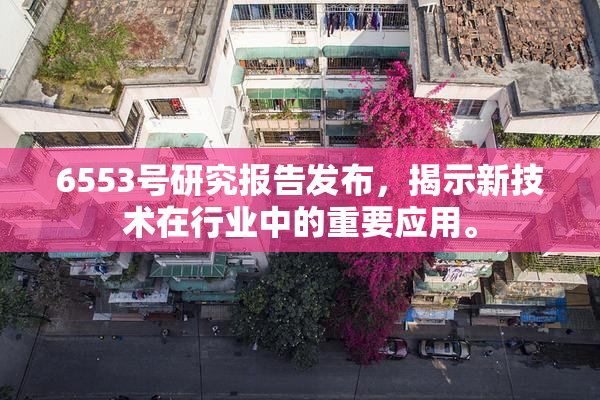 6553号研究报告发布，揭示新技术在行业中的重要应用。