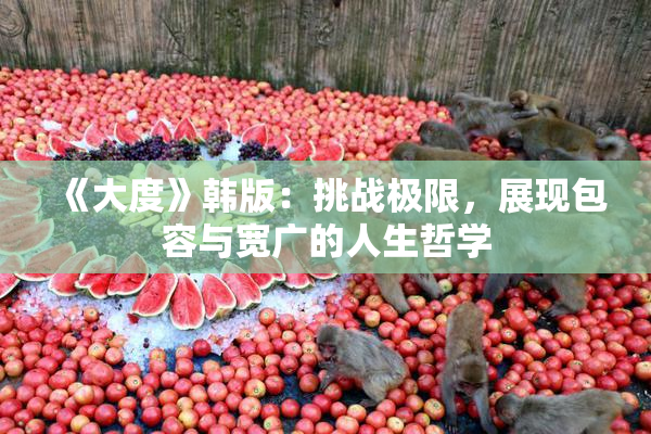 《大度》韩版：挑战极限，展现包容与宽广的人生哲学