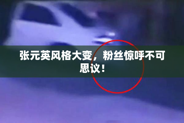 张元英风格大变，粉丝惊呼不可思议！