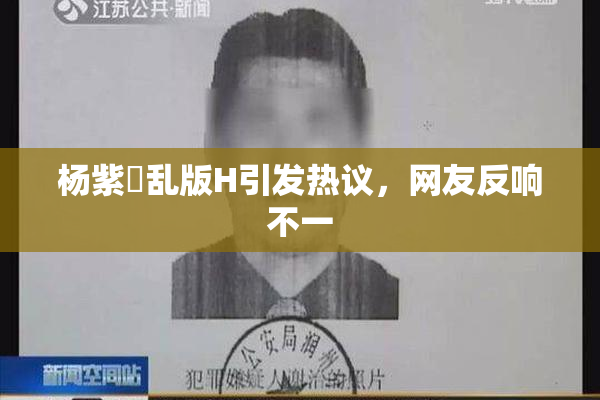 杨紫婬乱版H引发热议，网友反响不一