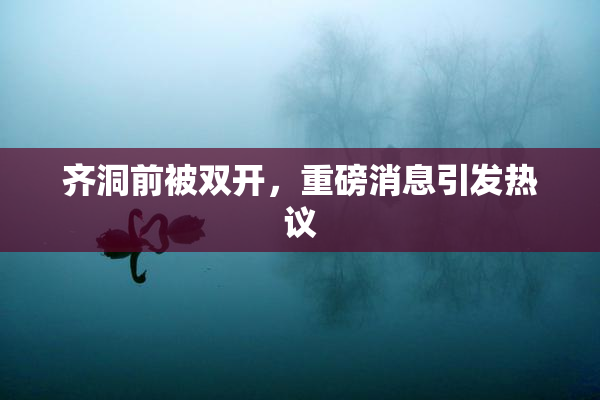 齐洞前被双开，重磅消息引发热议