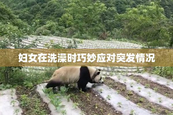 妇女在洗澡时巧妙应对突发情况