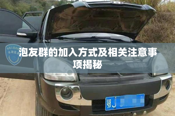 泡友群的加入方式及相关注意事项揭秘