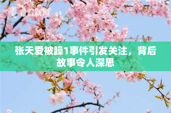 张天爱被躁1事件引发关注，背后故事令人深思