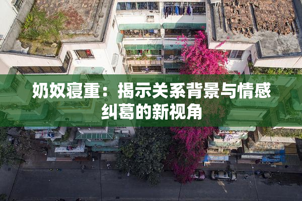 奶奴寝重：揭示关系背景与情感纠葛的新视角