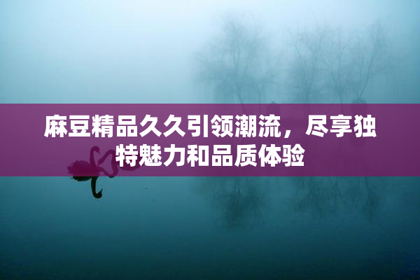 麻豆精品久久引领潮流，尽享独特魅力和品质体验