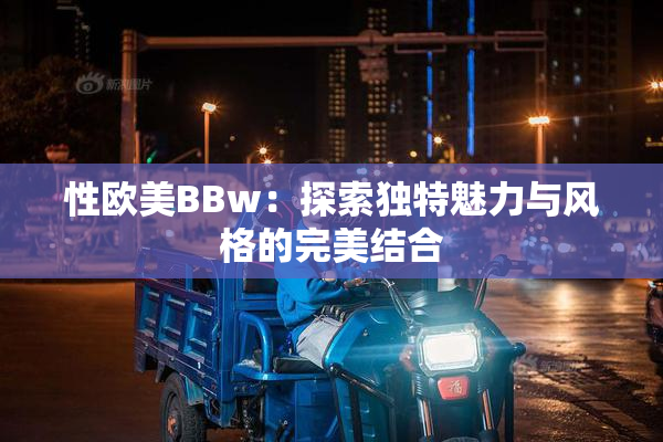 性欧美BBw：探索独特魅力与风格的完美结合