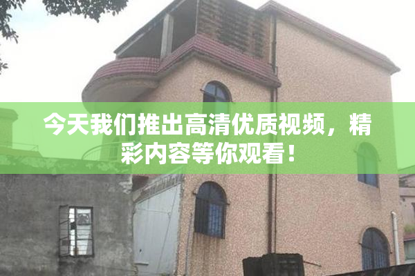 今天我们推出高清优质视频，精彩内容等你观看！