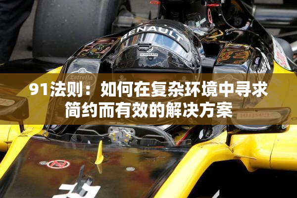 91法则：如何在复杂环境中寻求简约而有效的解决方案